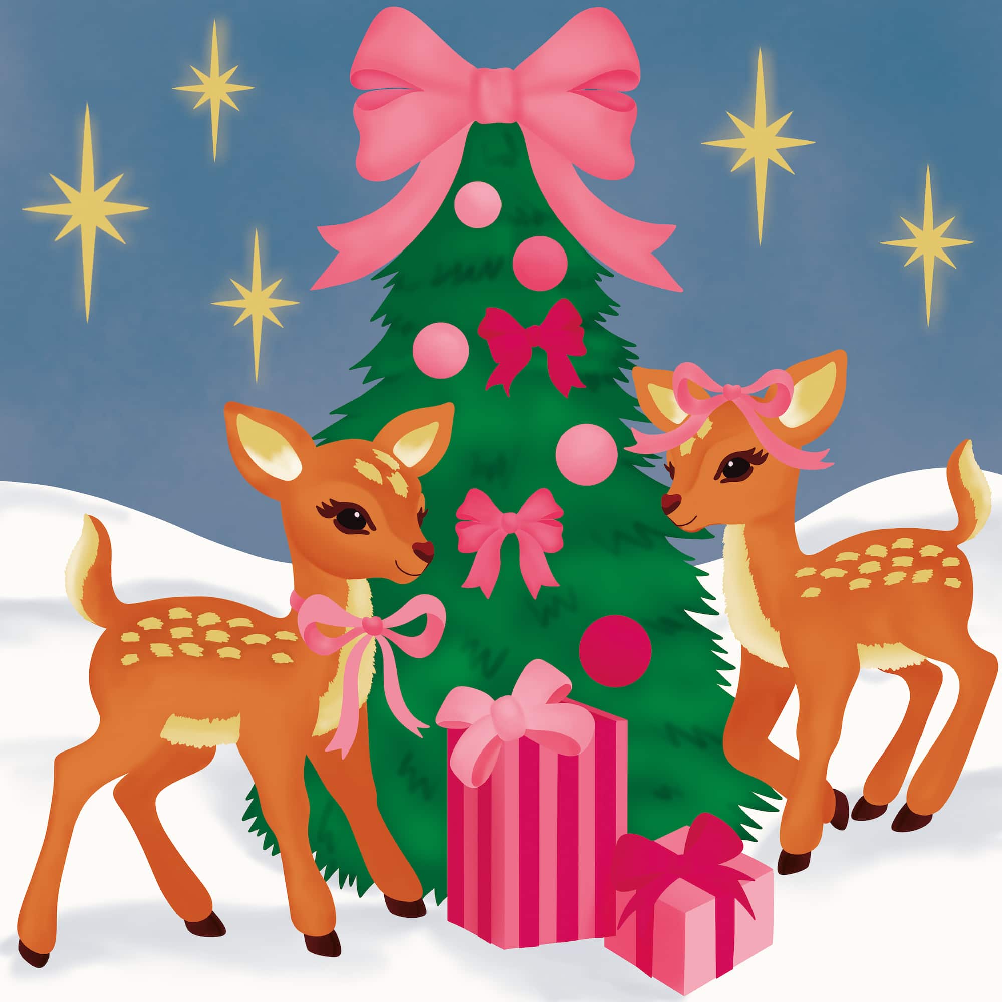 11" x 11" Christmas Deer Canvas Painting Kit by Artist's Loft™